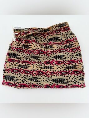 Vintage SIDEOUT Pink Tan Fish Print Board Shorts XL 90s Retro California Surf